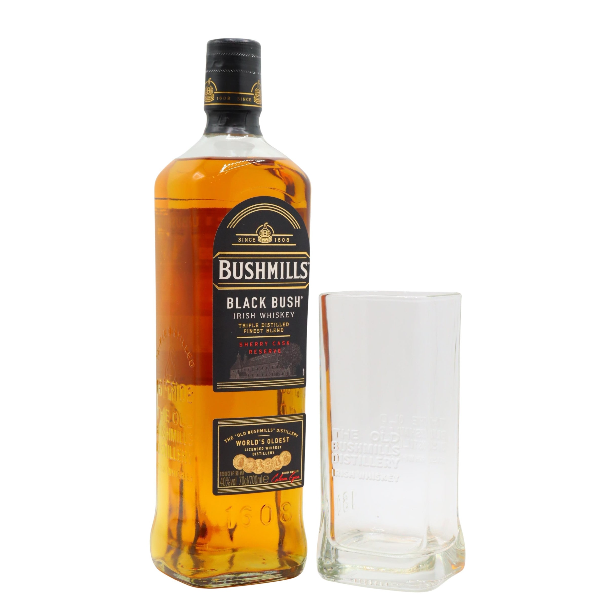 Bushmills - Black Bush Irish Whiskey (Includes Highball Glass