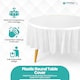 image 3 of Disposable Plastic Table Cover, Waterproof Tablecloth - 84 Inch