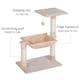 image 6 of PawHut Cat Tree Scratch Post with Bed Hammock Sisal for Indoor Cats