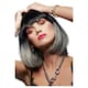 image 3 of Manic Panic Alien Grey Glam Doll Black & Grey Ombre Bob with Fringe Wig