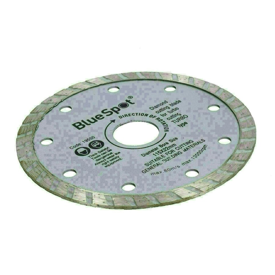 image 1 of 115mm 4.5" 1.2mm Turbo Diamond Ceramic Tile Cutting Disc for Angle Grinders 10pk