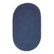 image 2 of Homescapes Navy Handmade Woven Braided Oval Rug - 60 x 90 cm | Blue | Navy