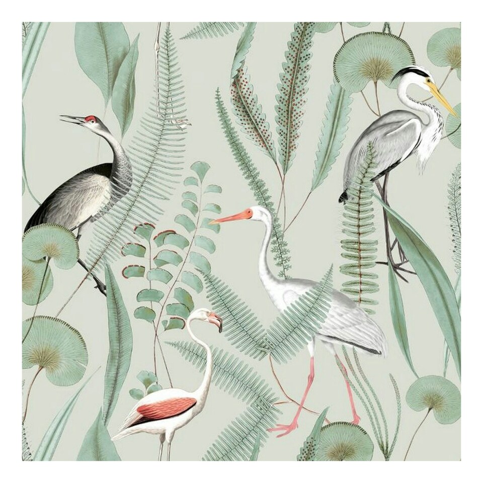 image 1 of Muriva Eden Collection Kivu Wallpaper - Olive - 32.8ft x 20.9in Green