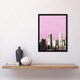 image 2 of Carol M Highsmith Los Angeles Pink Skyline Photograph Framed Wall Art Print A3