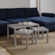 image 2 of URBNLIVING Wooden Nesting Stacking Tables Set Of 3 | Multi | Grey | 3