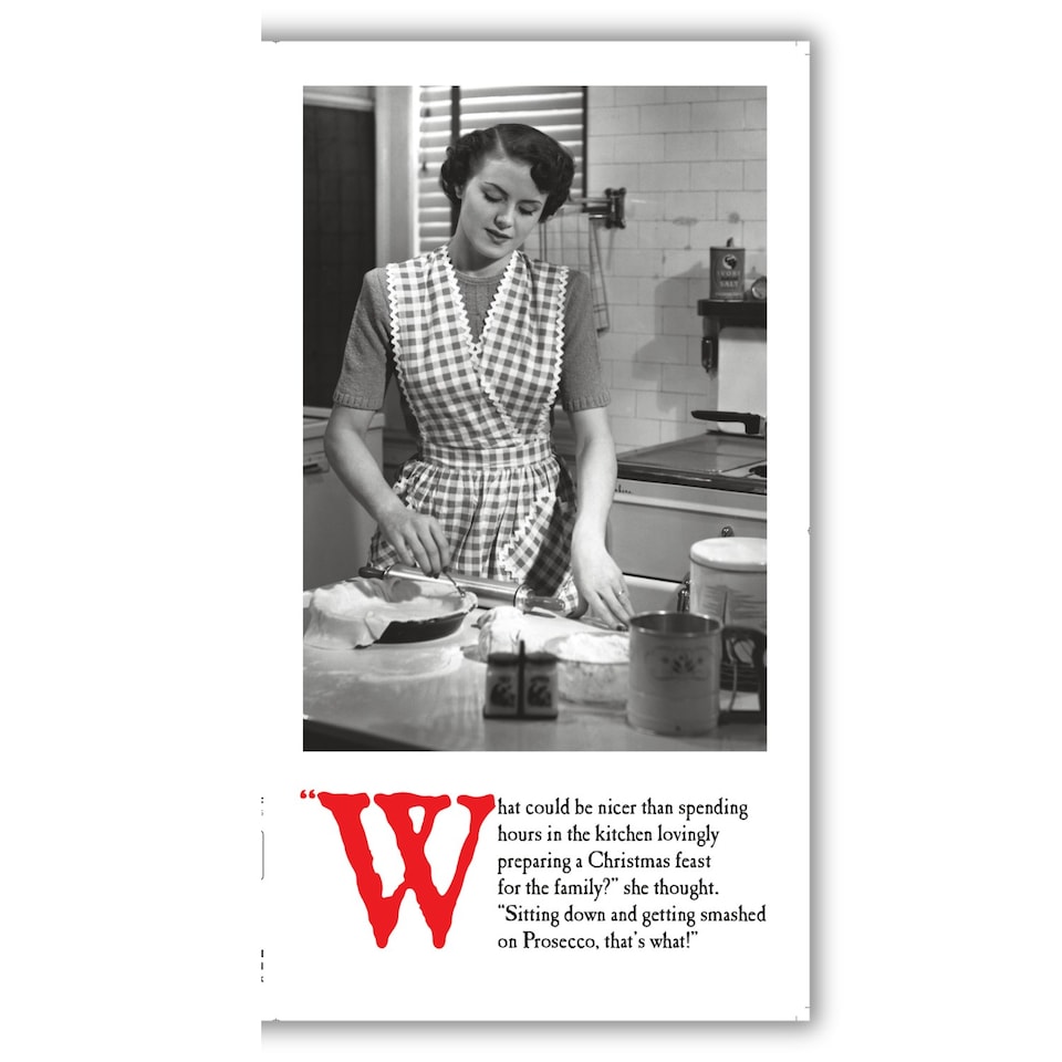 On The Ceiling Funny Christmas Card, Cooking, 23.5 x 13 cms, Multi-Coloured