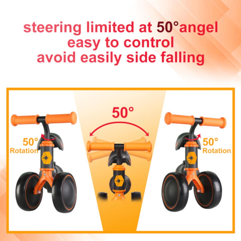 image 1 of AyeKu Baby Toddler Balance Bike Silent Wheels Adjustable Seat, 1-3 Years, Black | Multi