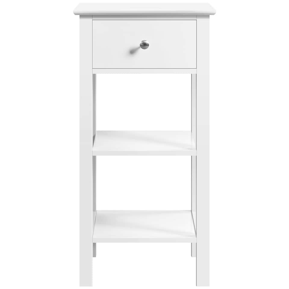 image 1 of Yaheetech Narrow Bedside Table with 1 Drawer 2 Shelves