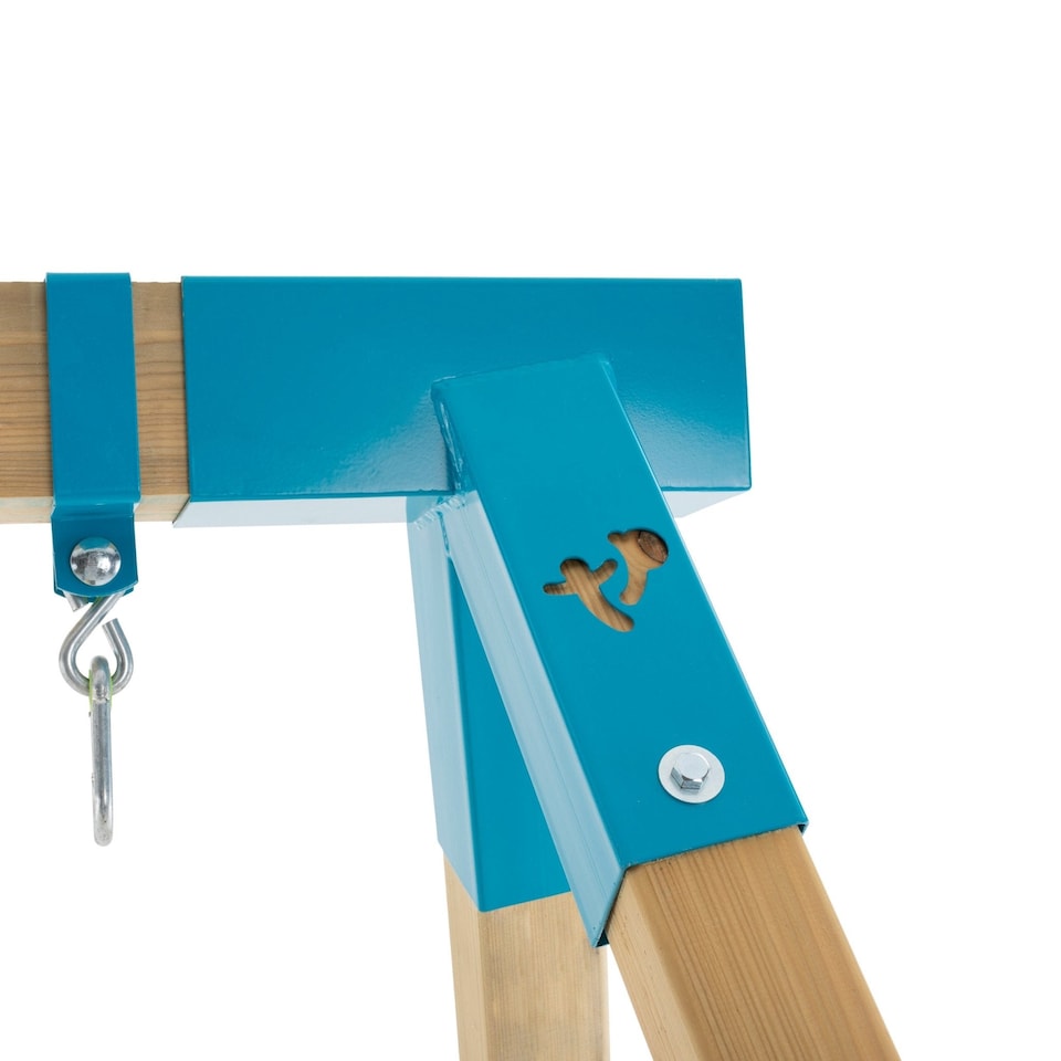 image 1 of TP Kingswood Double Squarewood Swing Set with Glider - FSC® certified