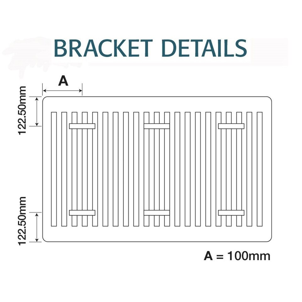 image 1 of 500mm (H) x 1100mm (W) - Type 22 Radiator - Double Panel - Double Convector - White Enamel (RAL 9016) - (0.5m x 1.1m) (20" x 43")