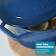 image 2 of Argon Tableware Oval Cast Iron Casserole Dishes - 4.68L - Midnight Blue - Pack of 2 | Blue | Midnight Blue | 2