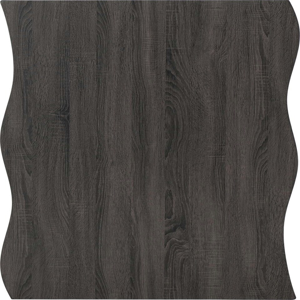 image 1 of Quebec Wave Edge Medium Dining Table Set with 4 Chairs Black | Black Wood Grain/Grey