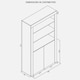 image 8 of Black Display Cabinet 100cm Gloss Doors Free LED Modern Tall Unit Black