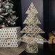image 1 of 60cm Battery Operated Gold Woven Christmas Tree with White LEDs