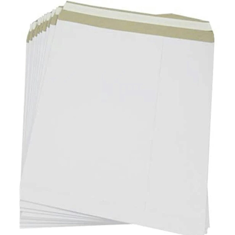 image 1 of 100 x Peel & Seal White Board Strong 13" (340x340mm) Record Mailers | White | One Size | 1.0
