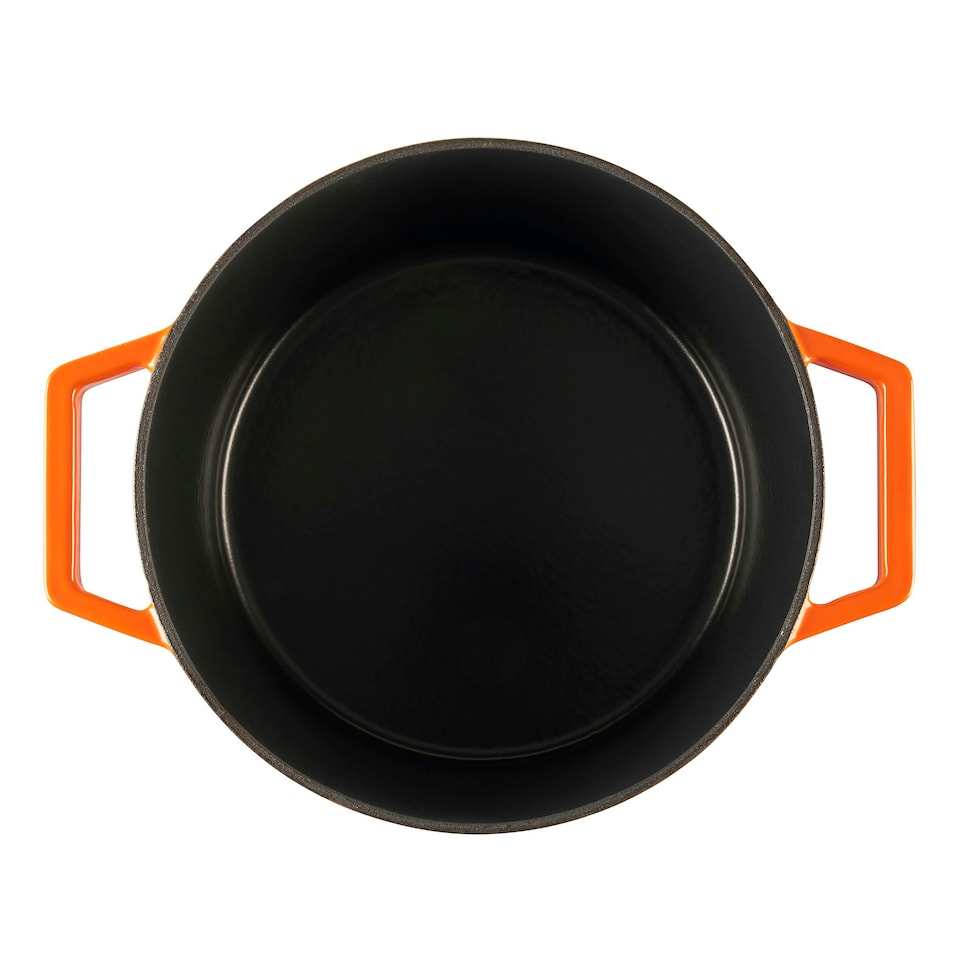image 1 of Cooks Professional Cast Iron Casserole 26cm | 5.8L Capacity | Enamelled Inside & Out | Graduated Orange