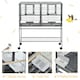 image 2 of PawHut Double Rolling Bird Cage with Removable Metal Tray and Storage Shelf