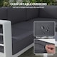 image 3 of Outsunny 5 PCs Garden Sofa Set w/ Cushions, Aluminium Furniture Sets, Grey