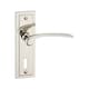 image 2 of Como Metal Lever Latch Door Handles Set Rose Internal & External | Silver | 6x Polished Nickel Keyhole