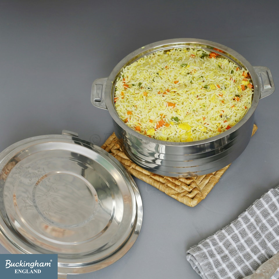image 1 of Buckingham Double Wall Stainless Steel Hot Pot Dish 1500 ml
