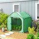 image 10 of Outsunny Mini Pop Up Greenhouse w/ Reinforced PE Cover, Zipper Door, Green