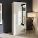 image 9 of FWStyle Chilton 2 Door Wardrobe With Mirror - White Gloss Front White