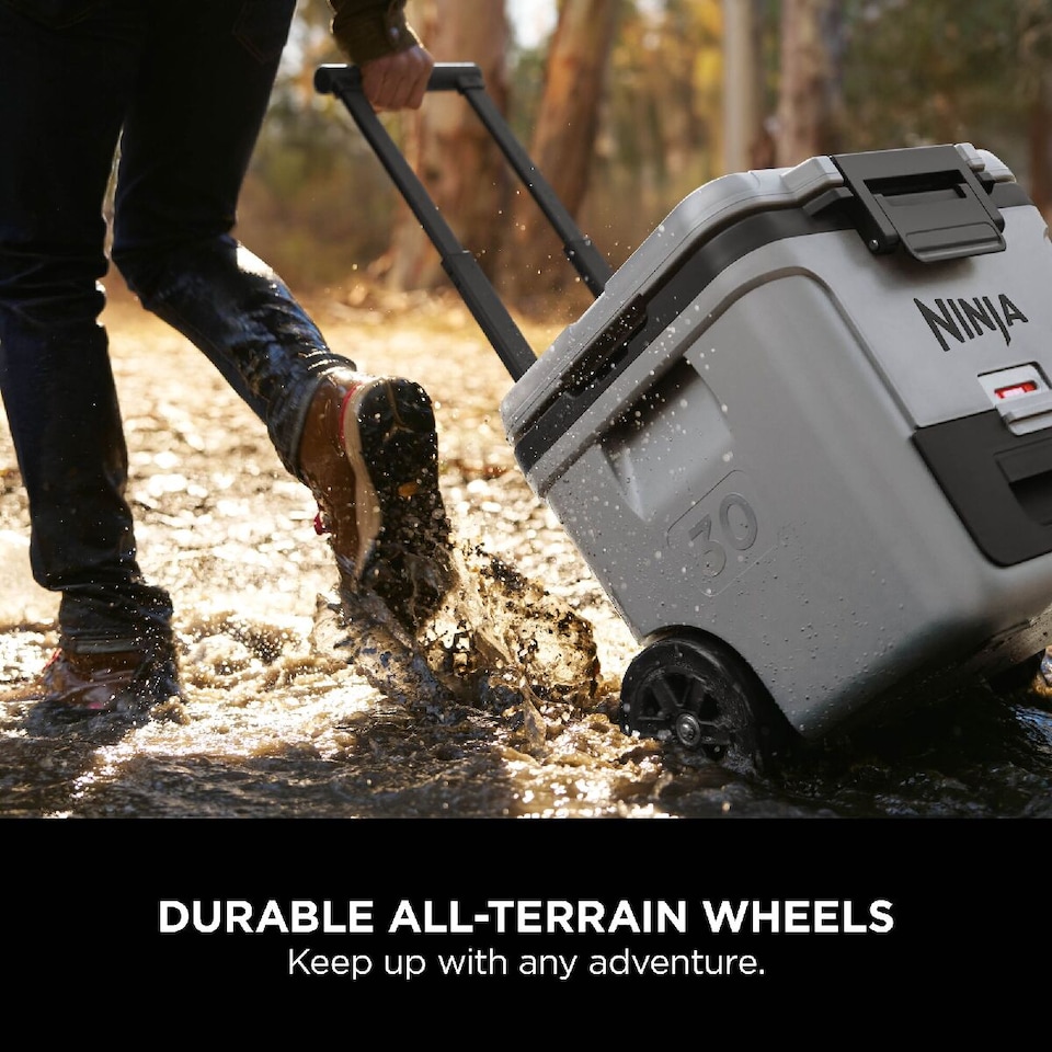 image 1 of Ninja FrostVault 30QT/28L Wheeled Cooler with Dry Zone, Slate Grey FB230UKGY