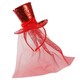image 5 of Pack of 12 Mini Red Glitter Fascinator Top Hat Red | One Size