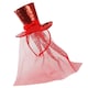 image 5 of Pack of 12 Mini Red Glitter Fascinator Top Hat | Red | One Size