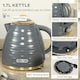 image 3 of HOMCOM Kettle and Toaster Set 1.7L Rapid Boil Kettle & 4 Slice Toaster Grey