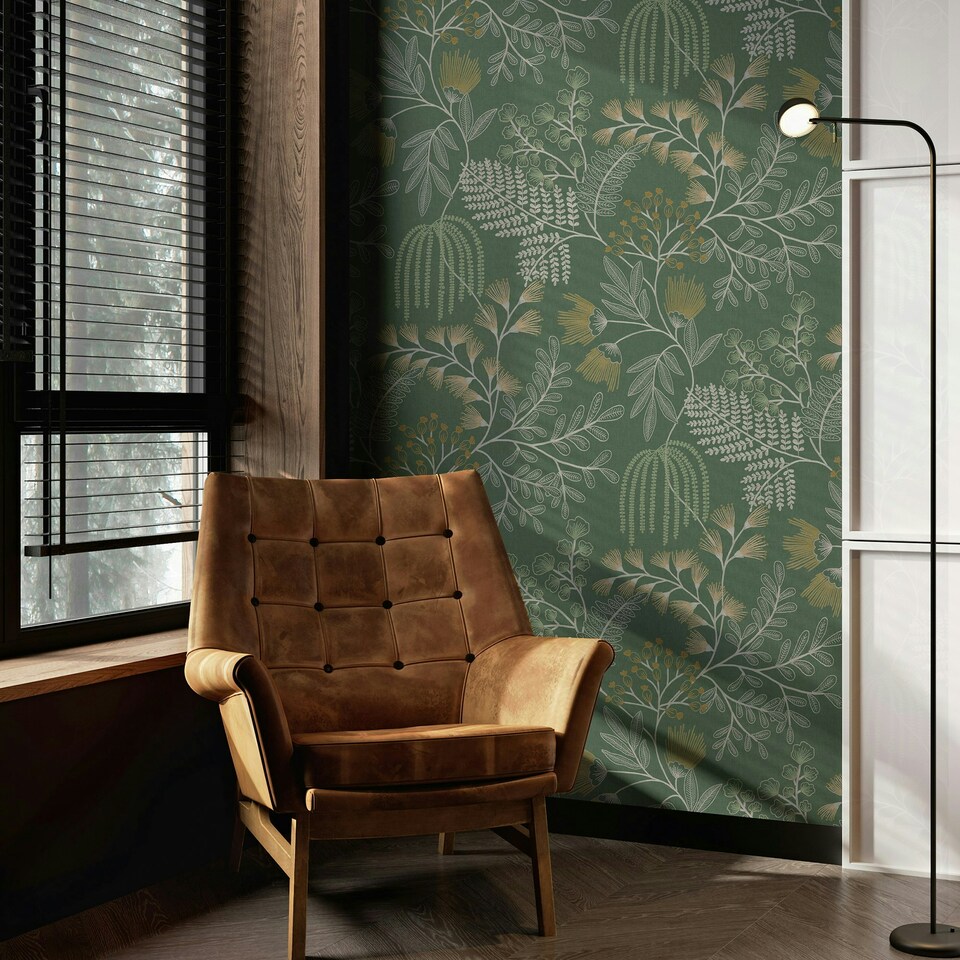 image 1 of Superfresco Easy Richmond Forest Green Trees Wallpaper Green | Green