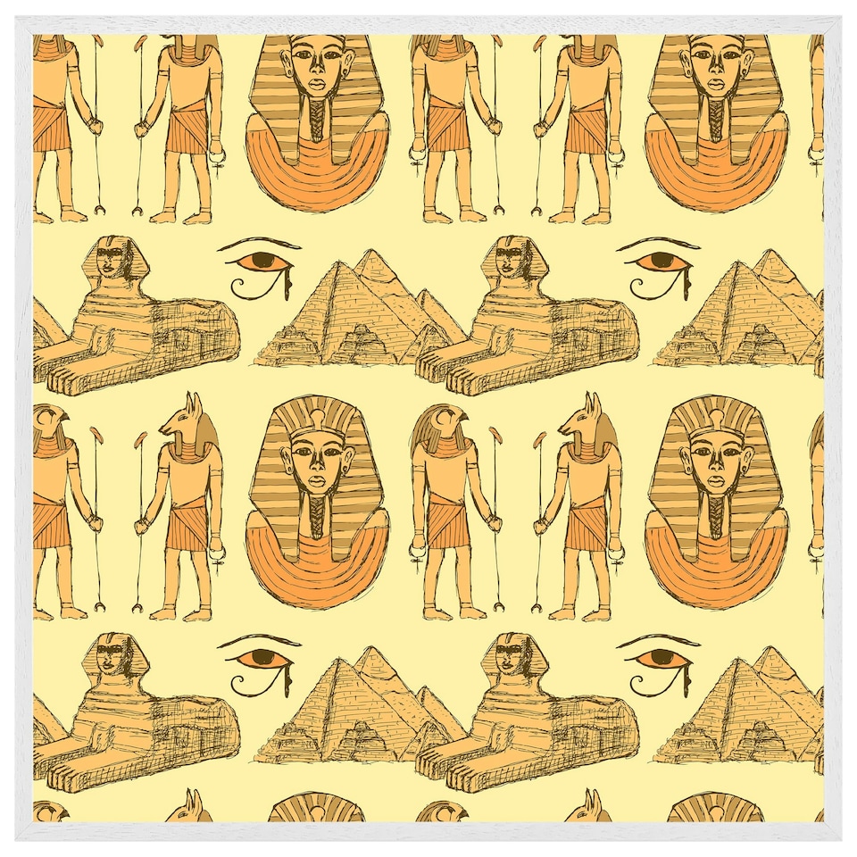 image 1 of Egyptians & sphinx (Picture Frame) White | XS