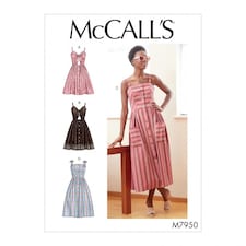 McCall's 7950 Paper Sewing Pattern – Women’s Dress, Size A5 (6–8–10–12–14), Easy