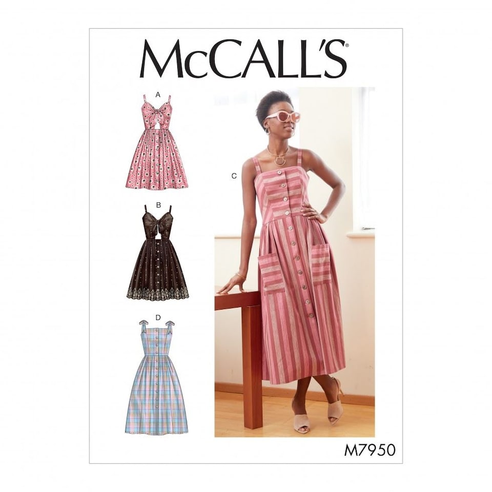 image 1 of McCall's 7950 Paper Sewing Pattern – Women’s Dress, Size A5 (6–8–10–12–14), Easy