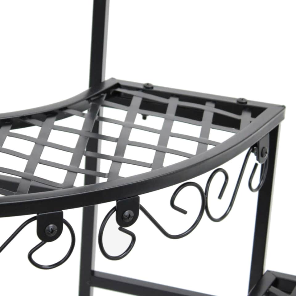 image 1 of Oypla 3 Tier Corner Metal Garden Flower Staging Plant Stand Display Shelf Black
