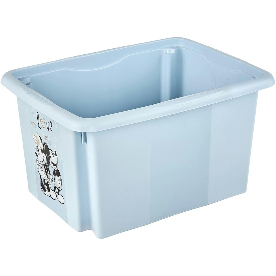 image 1 of Keeeper Mickey Mouse Storage Box with Lid 15 Litre Cloudy Blue