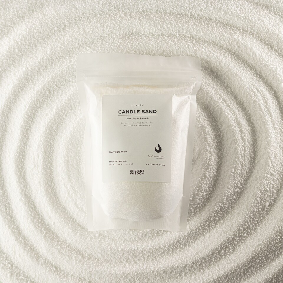 image 1 of Serenityy Unfragranced Candle Sand - White - 300g