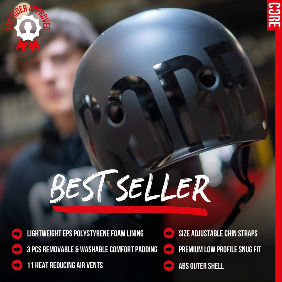 image 1 of CORE Street Helmet - Stealth/Black