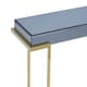 image 5 of Interiors by Premier Luxe Console Table, Modern Lounge Table With C-Shaped Base, Metallic Decorative Table, Outdoor Patio Table Grey
