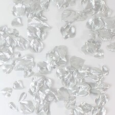 Silver Metallic Fabric Rose Petals