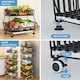 image 3 of Living and Home 5-tiered Kitchen Storage Rack with Casters | Black | 5 Tier
