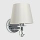 image 2 of ValueLights Bryantt Polished Silver Wall Light and E14 Candle LED 4W Warm White 3000K Bulb