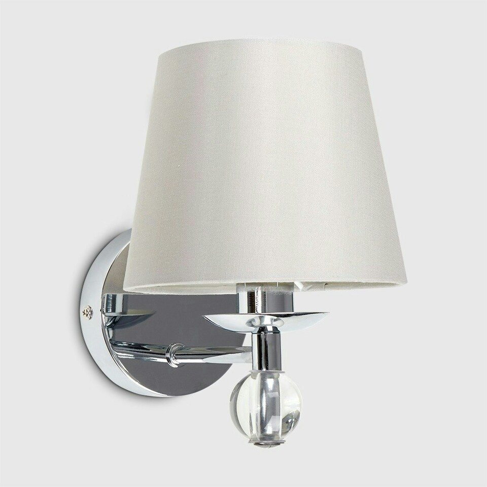 image 1 of ValueLights Bryantt Polished Silver Wall Light and E14 Candle LED 4W Warm White 3000K Bulb