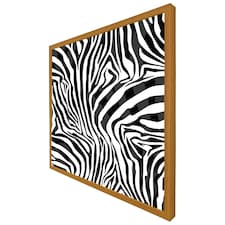 Zebra animal print (Picture Frame) Brown | Oak | S