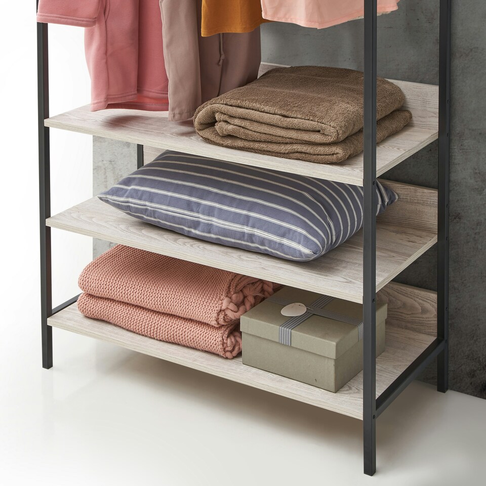 image 1 of Open Wardrobe with 4 Shelves