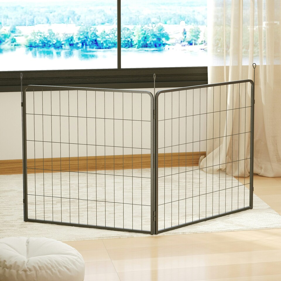 image 1 of PawHut 2 Piece Dog Pen Expansion Pack for 80cm High Pet Playpen for S M Dogs