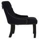 image 3 of Interiors by Premier Black linen Dining Chair, Comfortable High Back Office Chair, Aesthetic Linen chair for Living Room