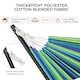 image 5 of Yaheetech Outdoor Hammock with Adjustable Steel Stand-Blue Green Stripe