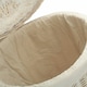 image 4 of Small Round White Wash Laundry Basket with a White Lining | White | White
