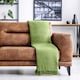image 3 of Waffle Collection Recycled Cotton Throw in Pistachio (70" x 100")